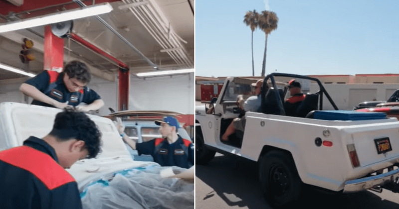 Grieving family overwhelmed with gratitude after high school students fix their late father's Jeep