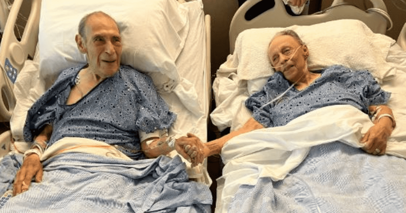 Nonagenarian couple renew their vows from hospital beds six decades after their marriage