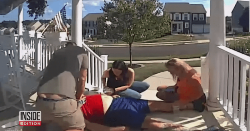 Off-duty firefighter and nurse couple save neighbor's life after he collapses outside their door