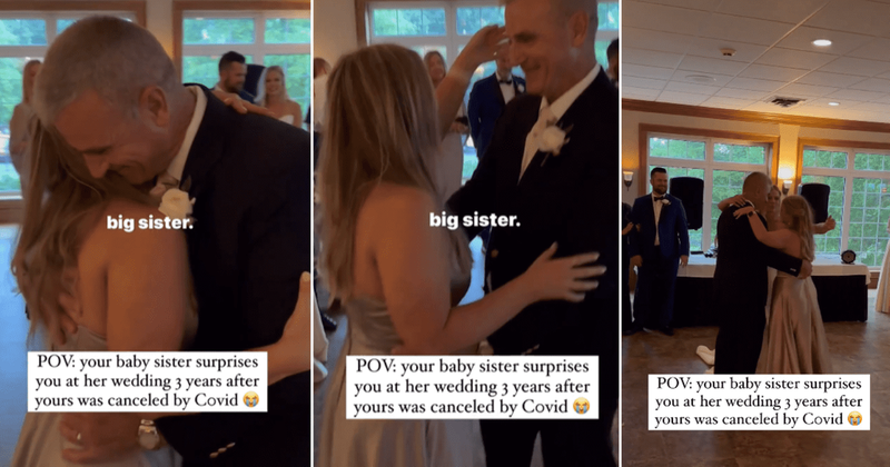 Bride gives heartwarming surprise to sister who couldn’t have first dance with dad at her wedding
