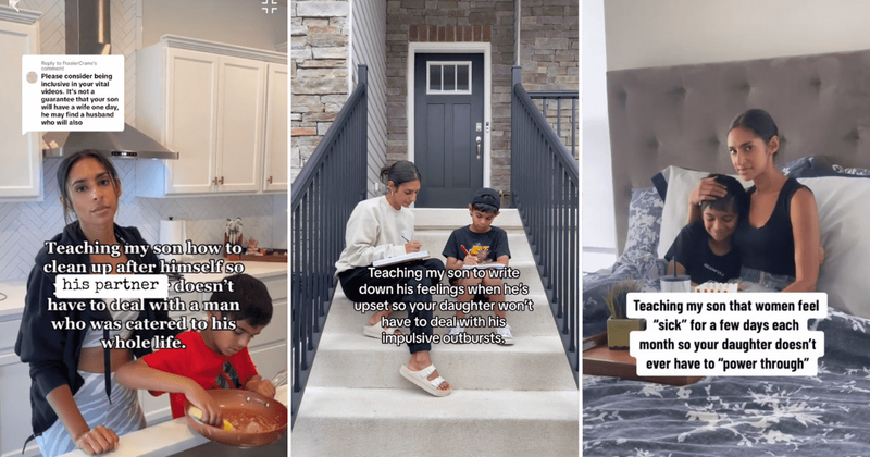 Mom shares the various skills she's teaching her sons to make them better husbands as adults