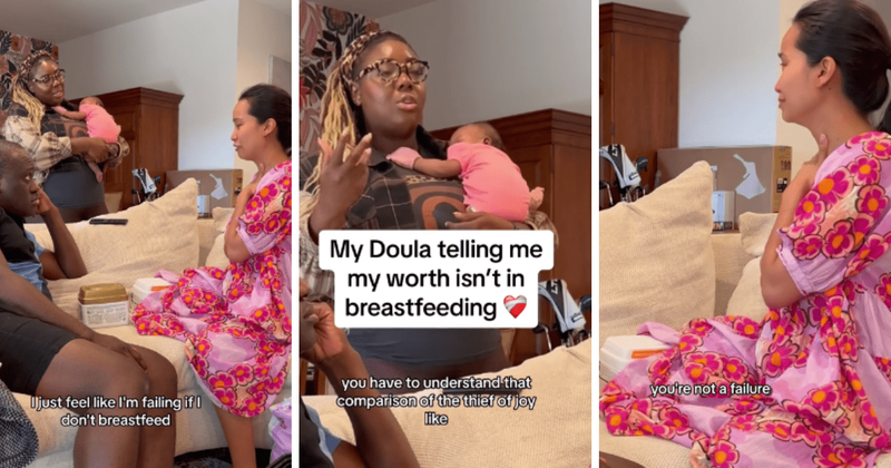Doula gives powerful pep talk to new mom about breastfeeding stigmas: 'You're not a failure'