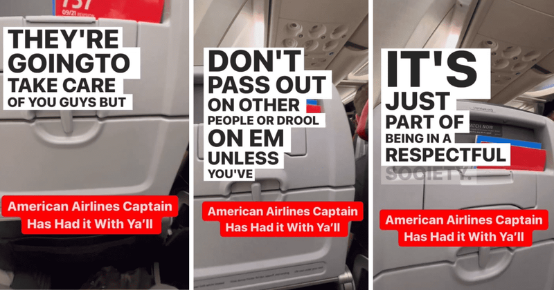 Airline pilot's amusing and forthright announcement schools passengers on following flight etiquette