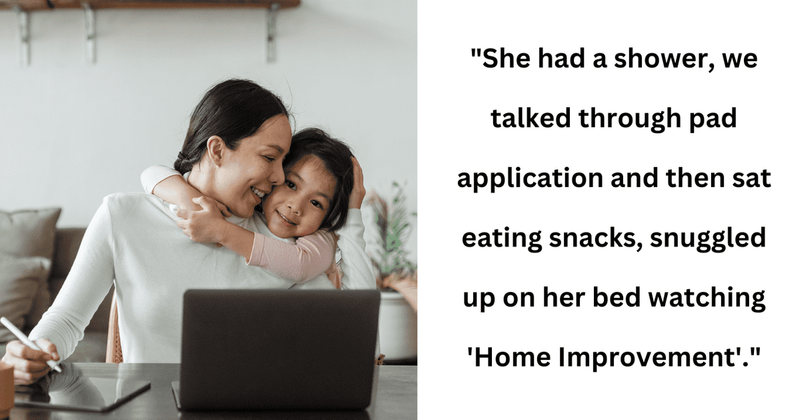 Mother garners appreciation for showering daughter with love and support during her first period