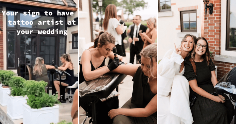 Couple offers guests an everlasting party favor on their wedding  day and it looks kind of fun