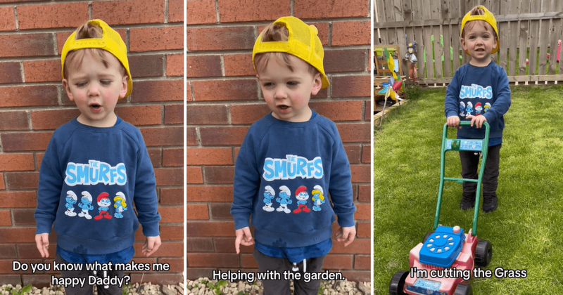 2-year-old tells dad what makes him happy every day inspiring people to seek their own happy place