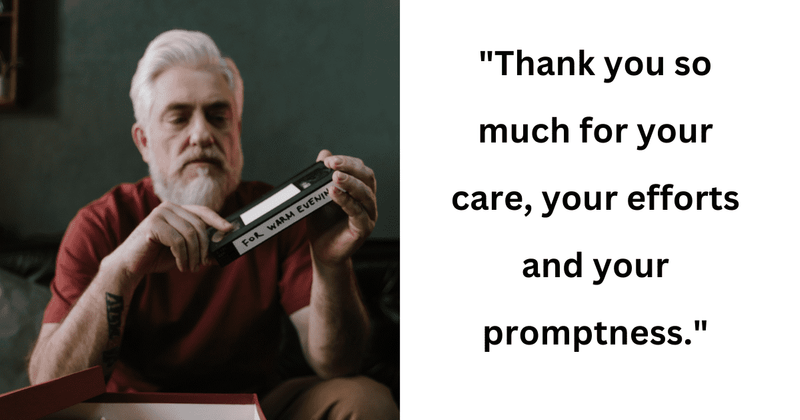 86-year-old sends thank you letter to  VHS player seller for helping him relive old memories