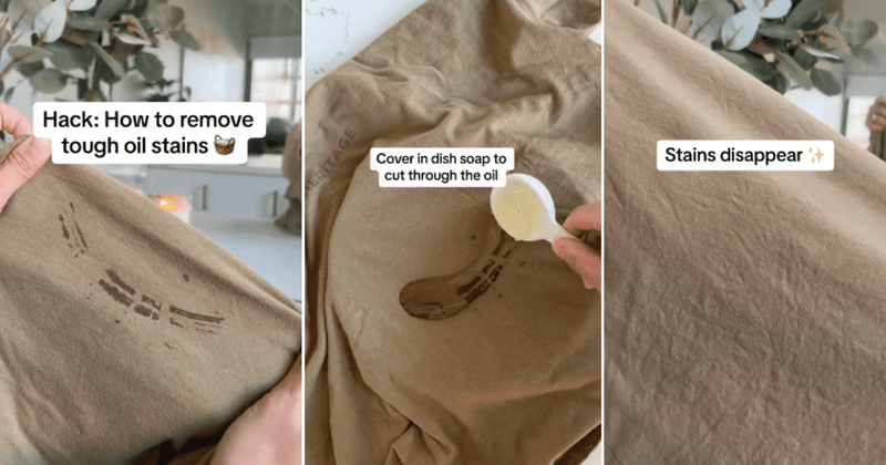 Mom-of-two shares brilliant hack to smoothly remove stubborn oil stains from clothes