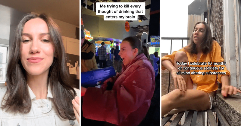 Woman documents herself throughout her journey to sobriety and gets overwhelming support on Internet