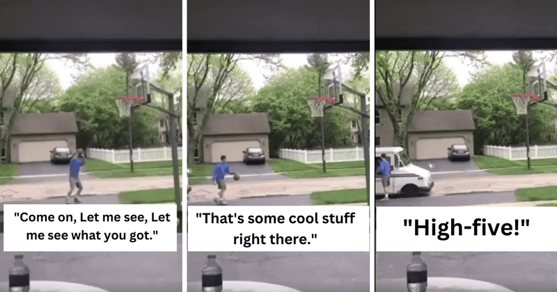 Mail lady makes a young boy smile with simple compliments showing the power of encouragement