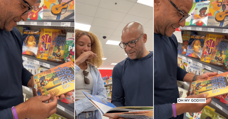 Daughter surprises dad with a copy of her first published book and his reaction is priceless