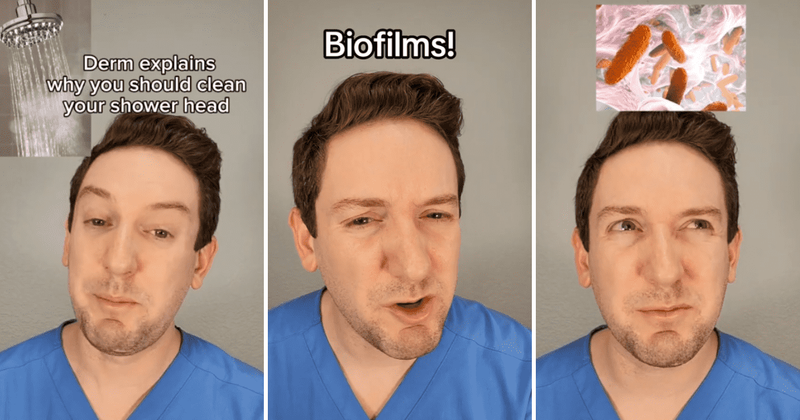 Dermatologist explains why people need to clean showerheads on a monthly basis