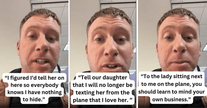 Man shares hilarious tale of being told to be 'ashamed' for texting his daughter before a flight