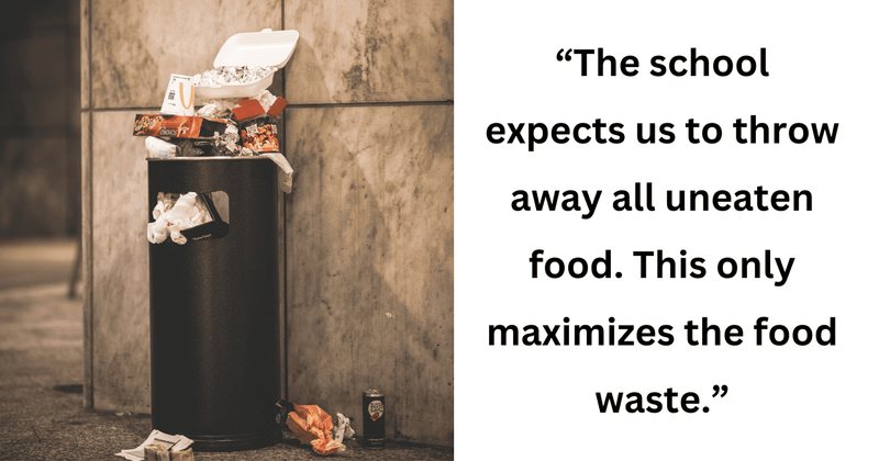 Night custodian reveals the amount of food discarded by schools, sparking discussion on global hunger
