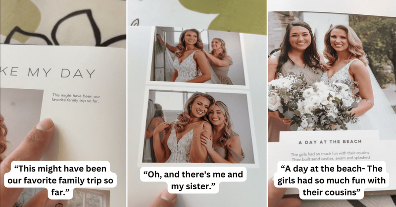 Woman shares her mother's hilarious mishap while attempting to make a wedding album