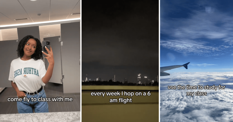 College student reveals how she takes a weekly flight from NYC to attend classes in Chicago