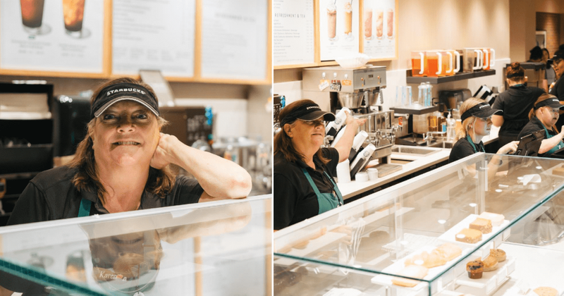 Starbucks manager gets the surprise of a lifetime when past and present customers come to her aid