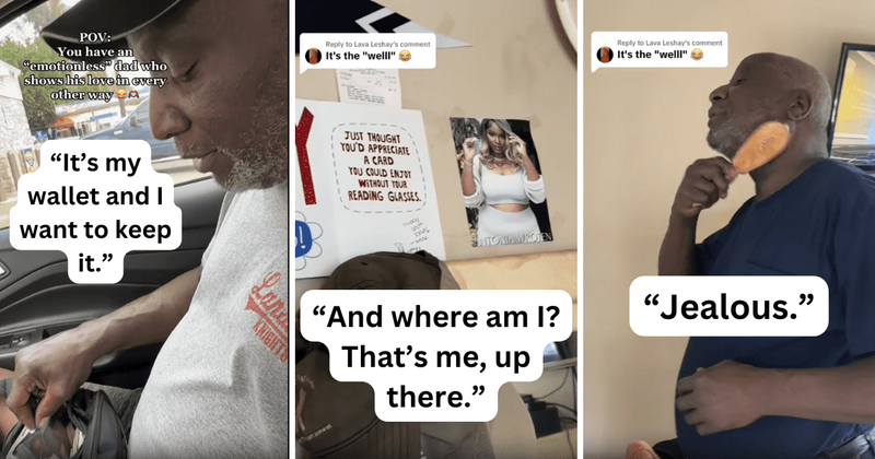 Daughter hilariously reveals 'emotionless' dad's soft side after finding her pictures in his wallet