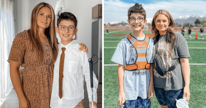 Mom pens heartfelt letter on disability awareness to parents as her blind son starts middle school