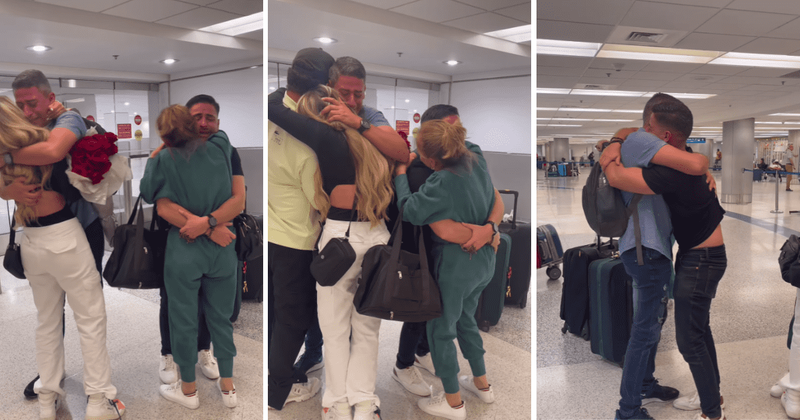 Brother and sister's tearful reunion with their sibling and mom after 7 years is incredibly moving