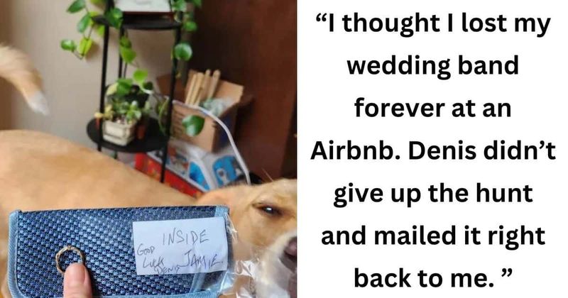 AirBnb host goes above and beyond to safely return a precious wedding band to guest