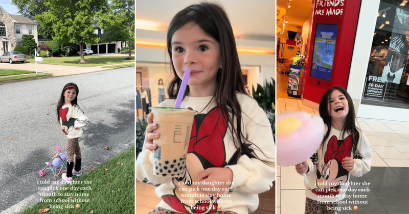 Mom explains why she lets her daughter skip school once a month even if she's not sick
