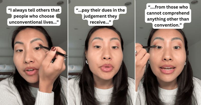Woman issues rousing call to live life on one's own terms and not fear judgment from others