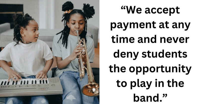 Teacher has a heartwarming reply after a student misses the fee payment deadline for band instrument