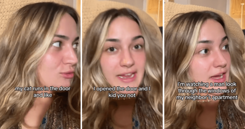 Woman treats a homeless man trying to break into neighbor's apartment with compassion and feeds him