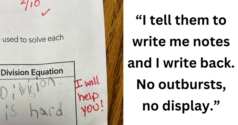 Teacher comes up with wholesome way to stop making students feel embarrassed when they're struggling