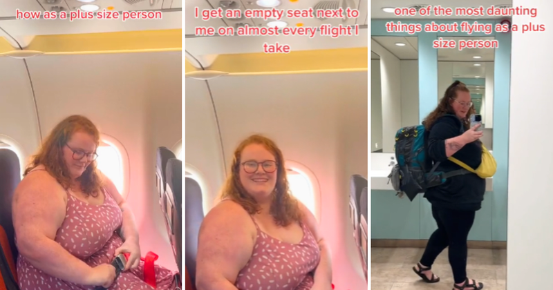 Plus-size travel influencer shares a hack to book 2 seats on flight without paying extra charges