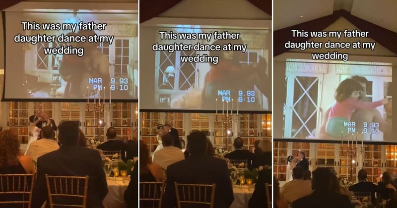 Bride and her father recreate old video of them dancing to 'Beauty and the Beast' for the wedding