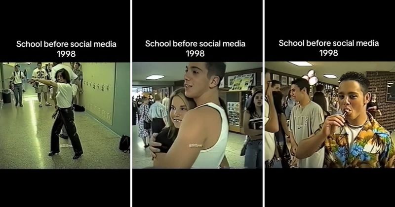 Nostalgic clip from the 90s displays what high school looked like before social media
