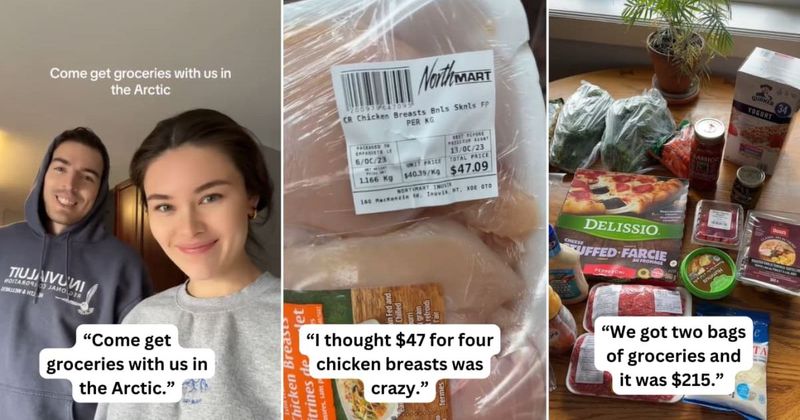 Arctic couple leaves the internet shocked by sharing exorbitant grocery prices in their community