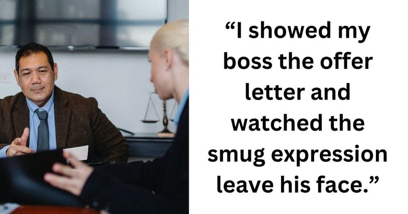 Employee stands up to 'toxic' boss who bullies them for taking a better job offer and resigning