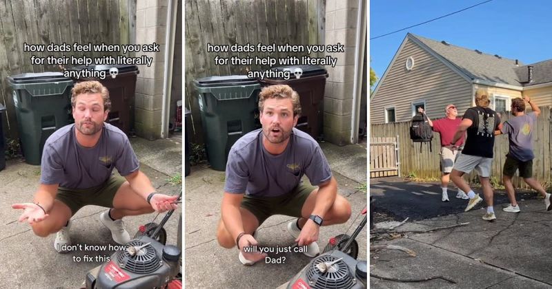 Two brothers humorously explain how herioc dads feel when their kids ask for any help