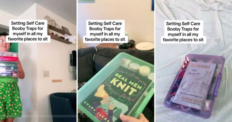 Therapist designs self-care 'booby traps' to make herself more productive and it's ingenious