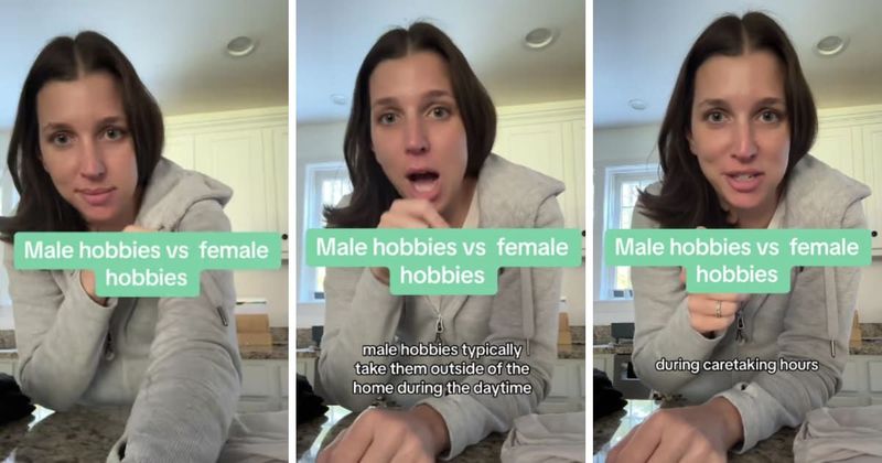 Mom points out the stark difference between the hobbies of men and women, and it's eye-opening 