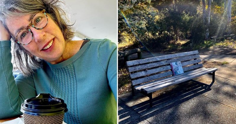 Author Maura Pierlot leaves books on benches for bibliophiles to find as a random act of kindness