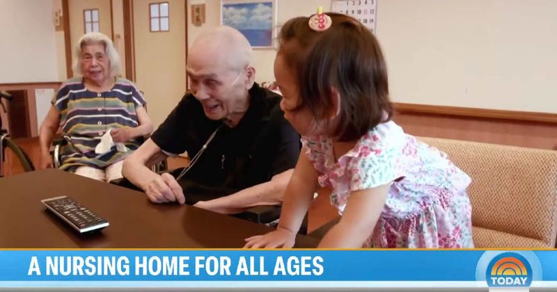 Nursing home 'hires' toddlers to spread smiles among its elderly residents: 'They're so cute'