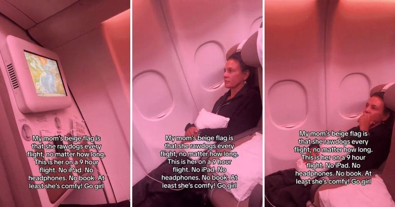61-year-old unwinds on 9-hour flight without any technology or books: 'I appreciate the downtime'