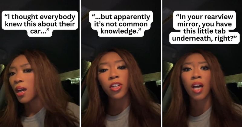 Woman shares a hidden rearview mirror feature that helps people drive better at night