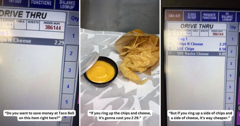 Taco Bell worker shares a mind blowing hack that helps save money on chips and cheese