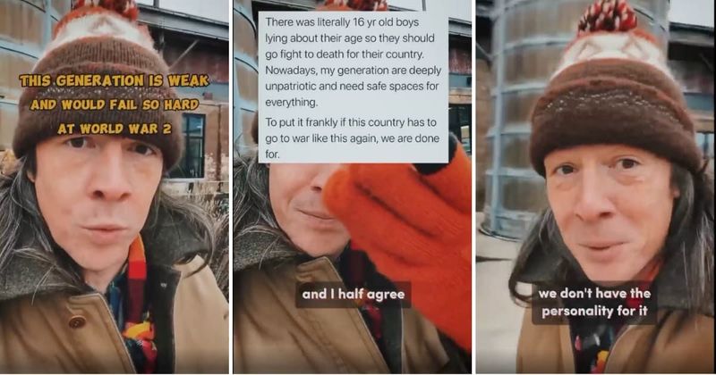 Man explains why the 'weak' younger generation will never pick up arms and it's a good thing