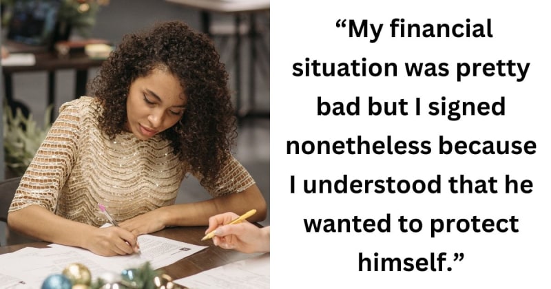 Husband who wanted prenup begs to void it after learning wife earns more than him — her response was epic.