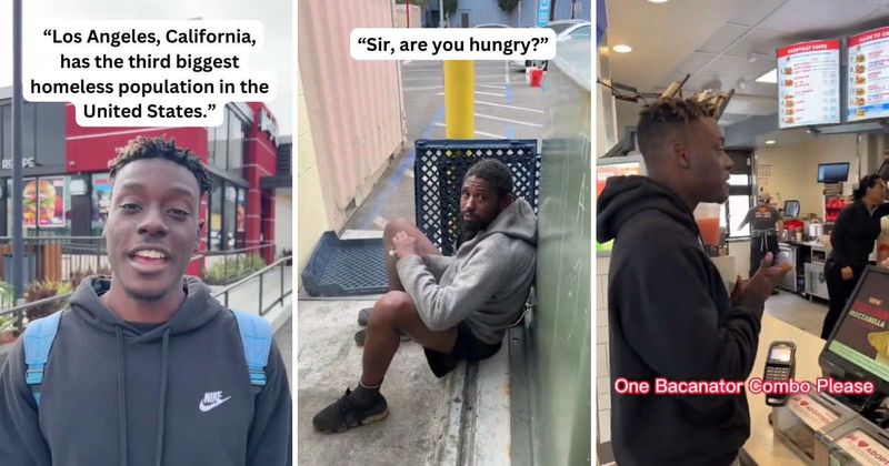 People unite to support homeless man after prankster buys him food and eats it in front of him