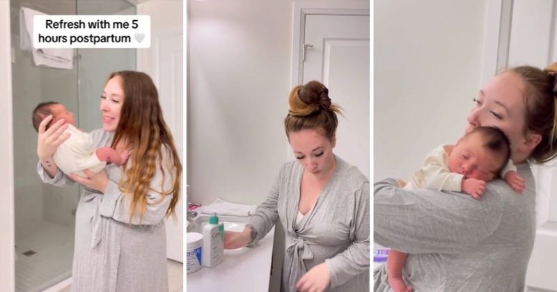 People call out mom for using newborn as 'prop' for social media just five hours after birth