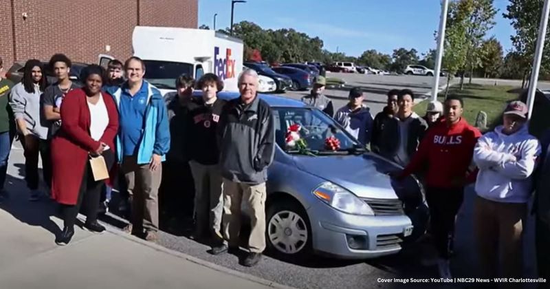 Mom single parenting 6 kids gifted a car perfectly restored by high school students