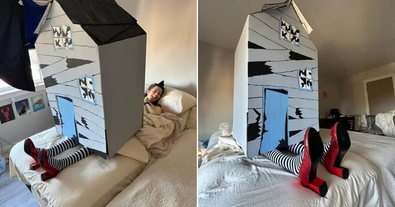 Husband makes the coolest costume for his bedbound wife who 'loves to dress up for Halloween'