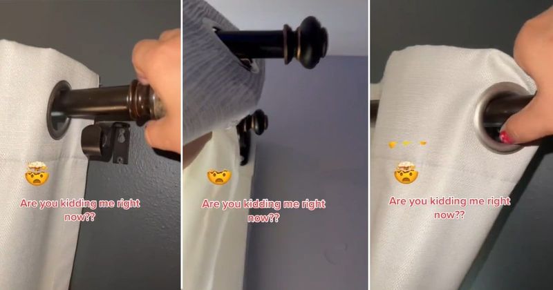 Woman shockingly realizes that she has been hanging curtains wrong throughout her life